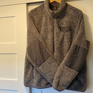 L.L.Bean Hi-Pile Fleece Jacket Women's 2X Gray.
